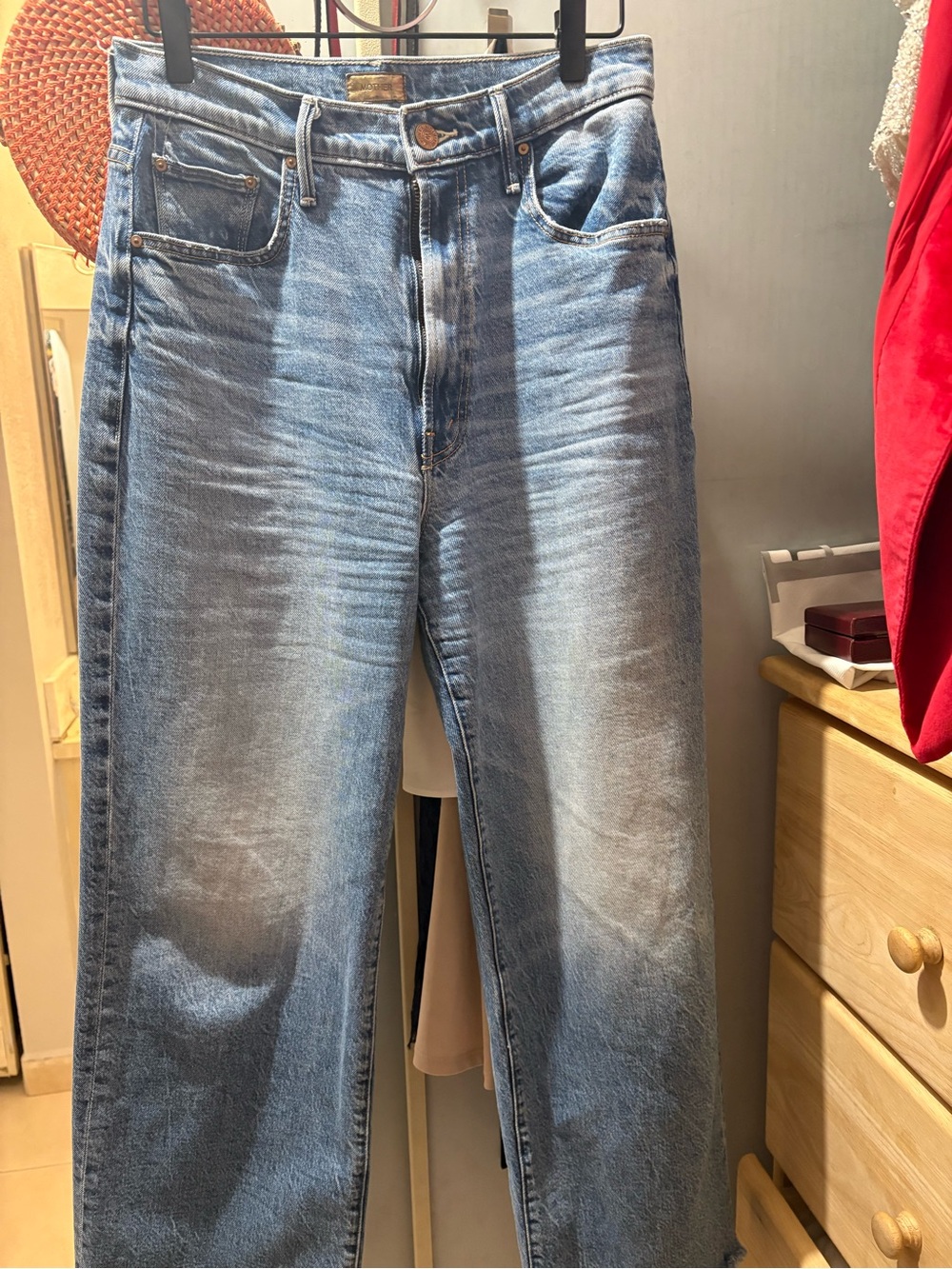MOTHER Maven Ankle Fray Jeans in wash “for sure”